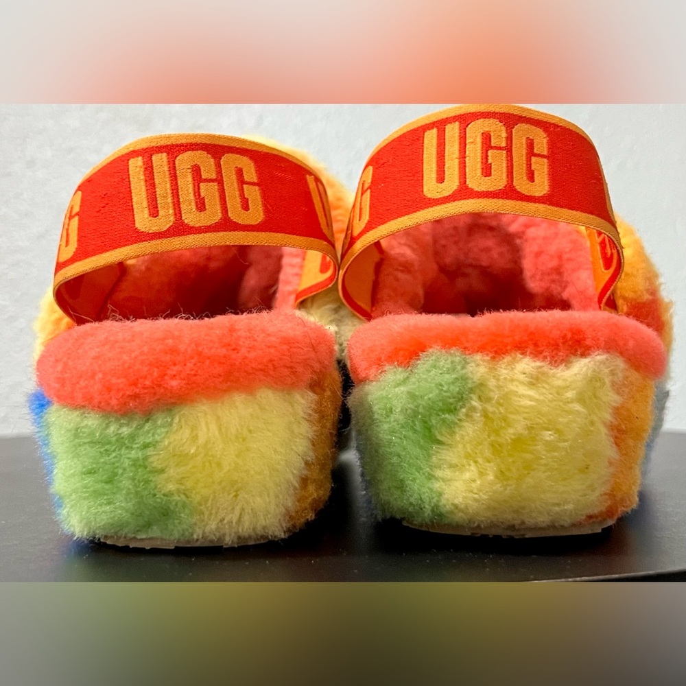 UGG Fluff Yeah Cali Collage Rainbow Sheepskin Fur… - image 8